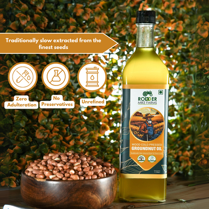 Wood Cold Pressed Groundnut Oil