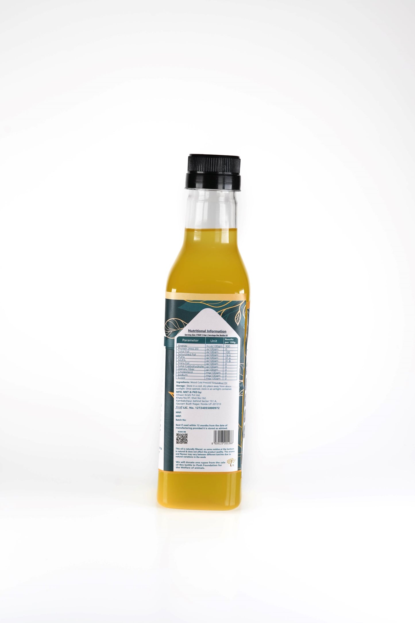 Wood Cold Pressed Groundnut Oil